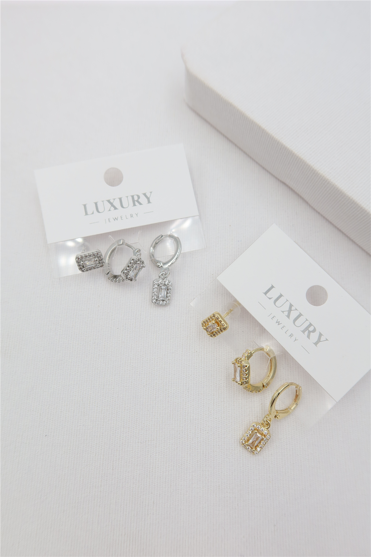 Luxury 3'lü Küpe Set