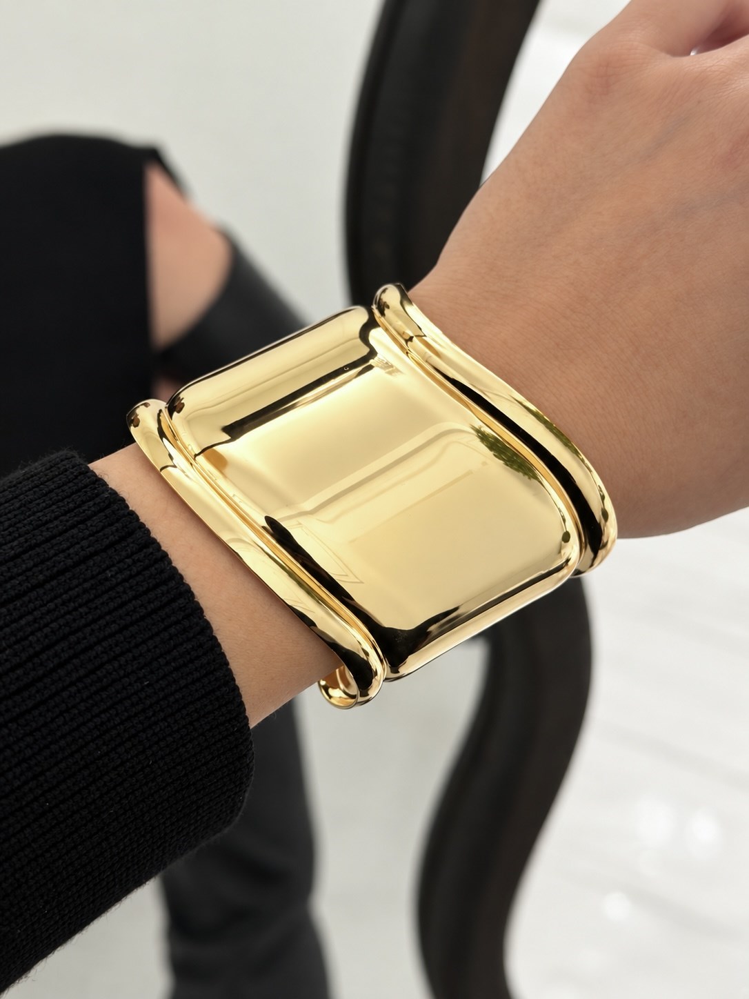 VIP Luxury Gold Kelepçe Bilezik