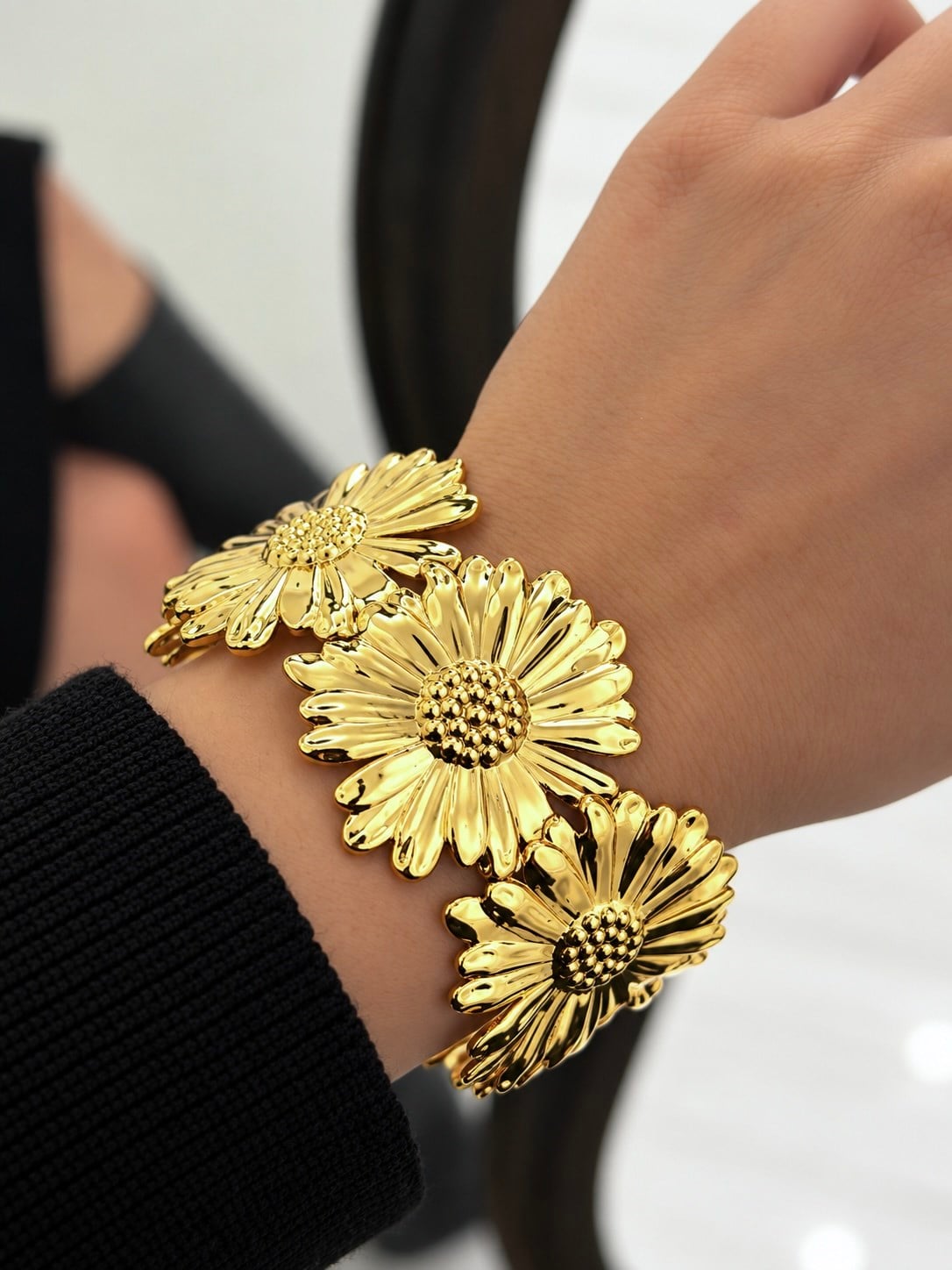 VIP Luxury Gold Kelepçe Bilezik