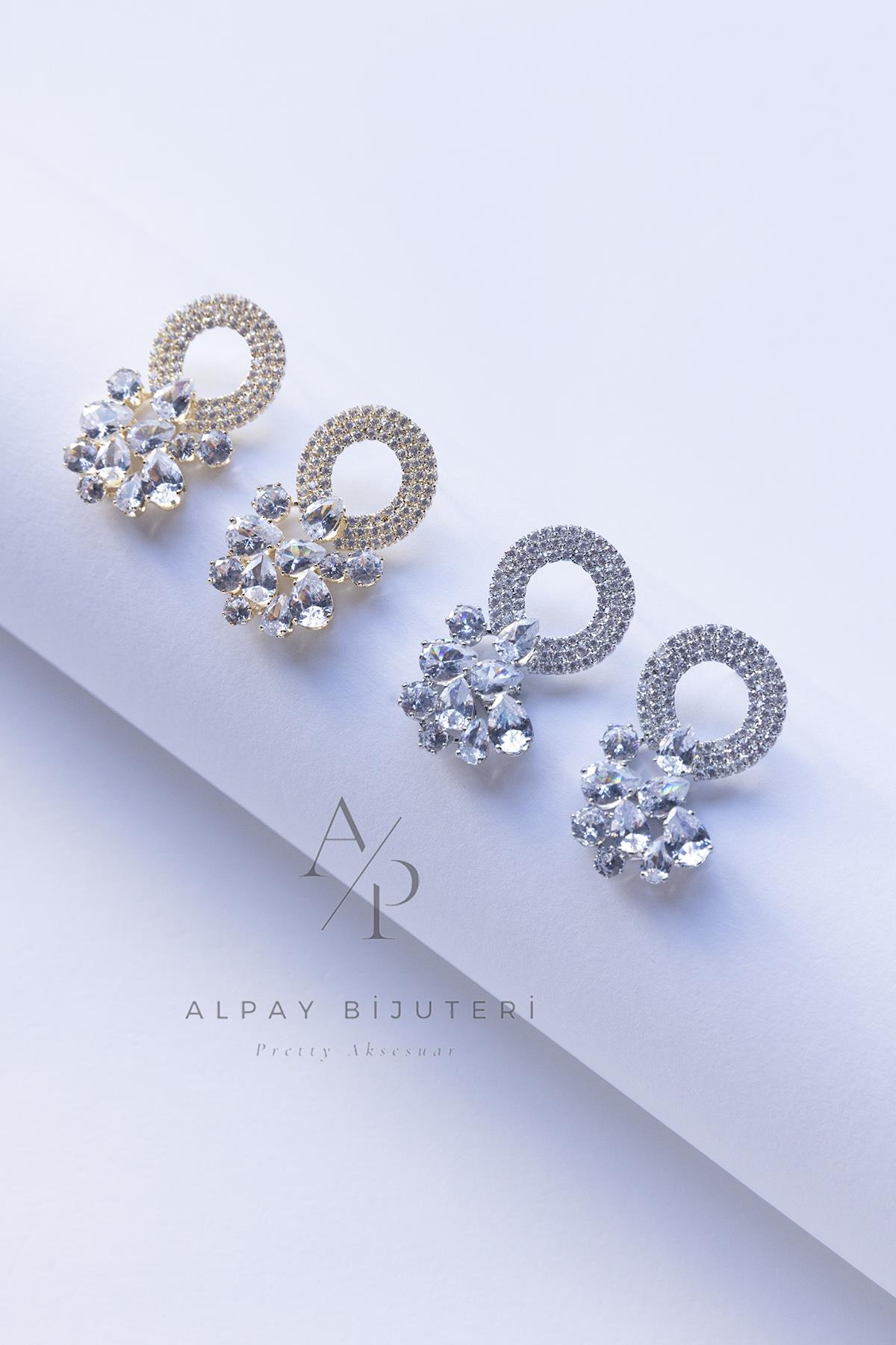 Zirkon Tasarım Küpe