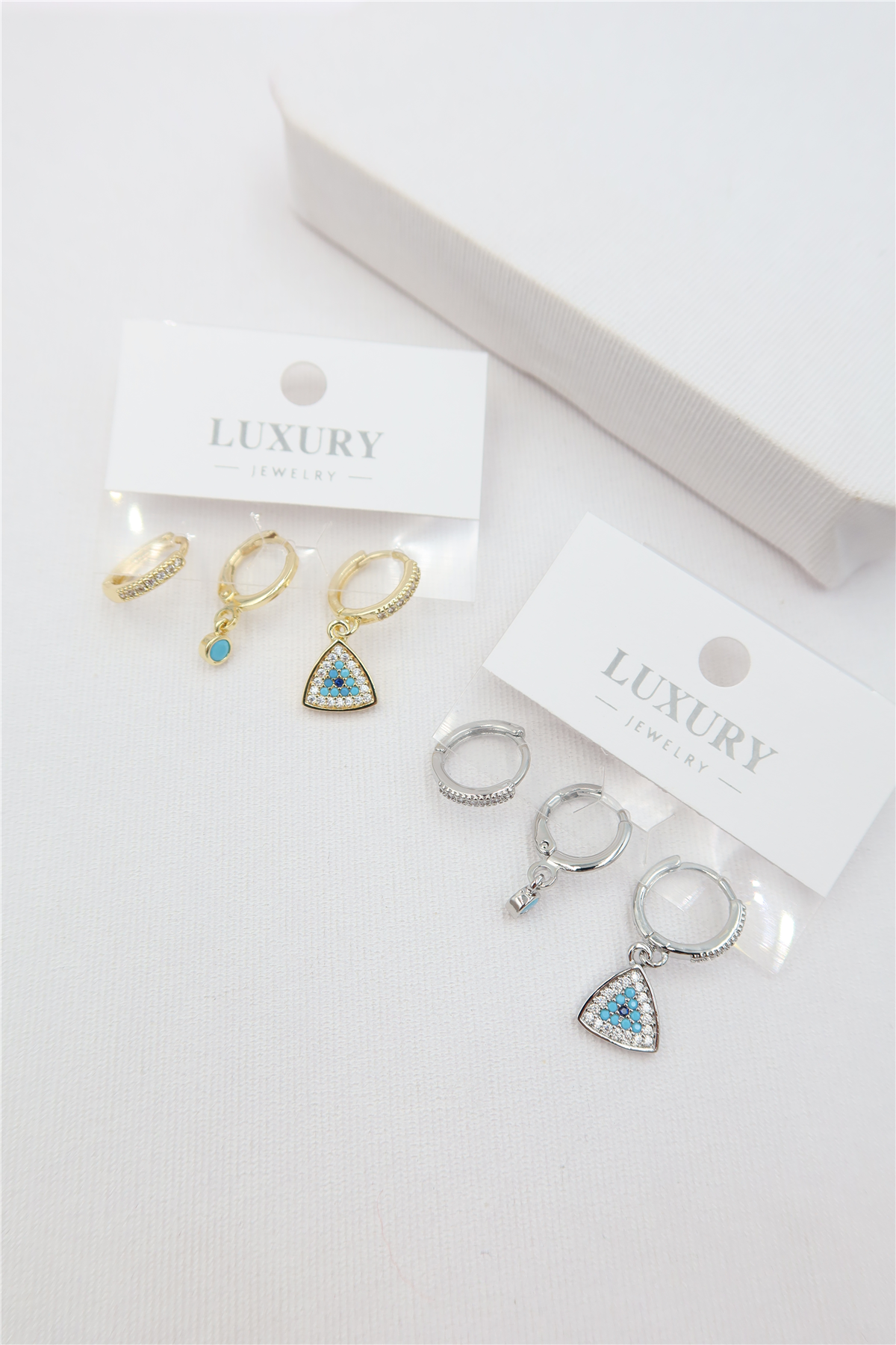 Luxury 3'lü Küpe Set