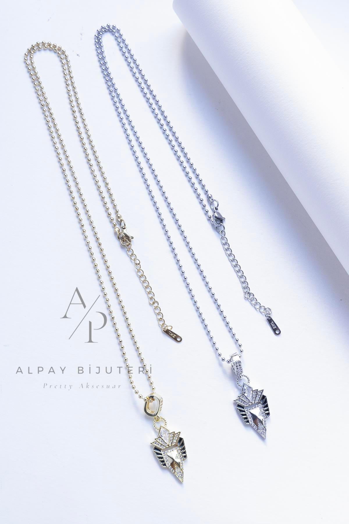 Sembol Şık Çelik Kolye