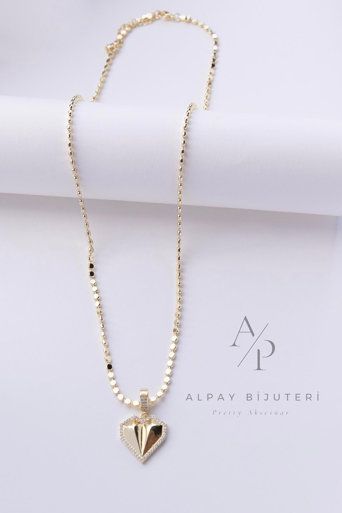 Kalp Model Çelik Kolye