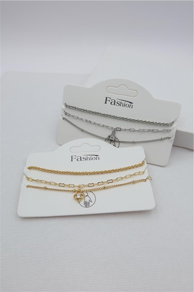 Luxury VIP Üçlü Kombin Bileklik