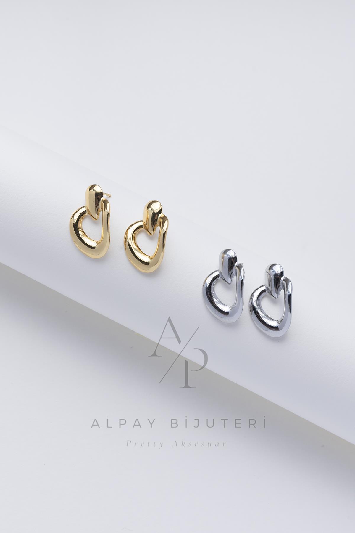 Modern Tasarım Çelik Küpe