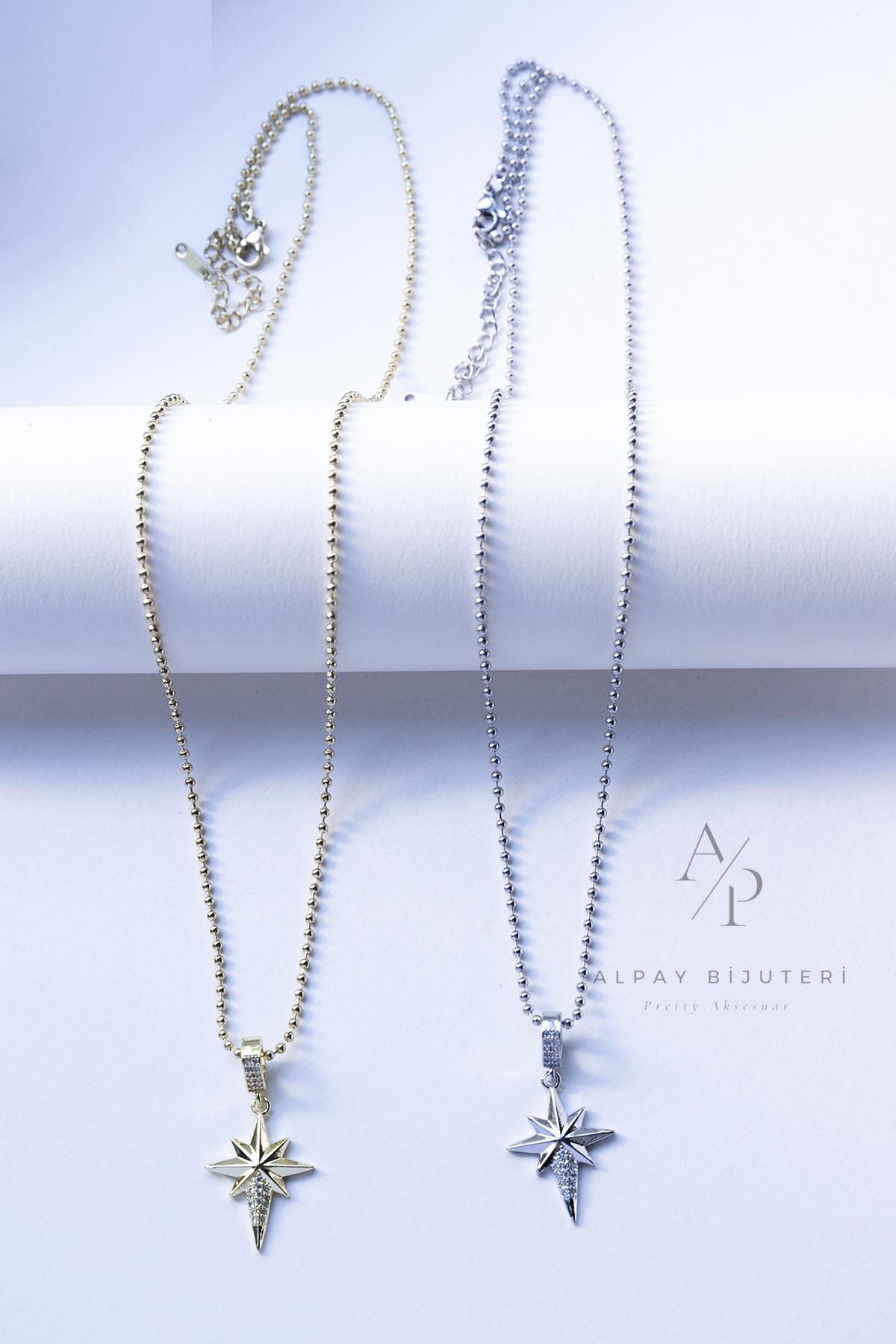 Işıltı Sembol Çelik Kolye