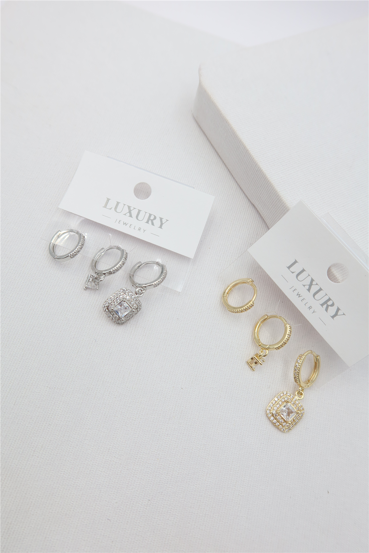 Luxury 3'lü Küpe Set