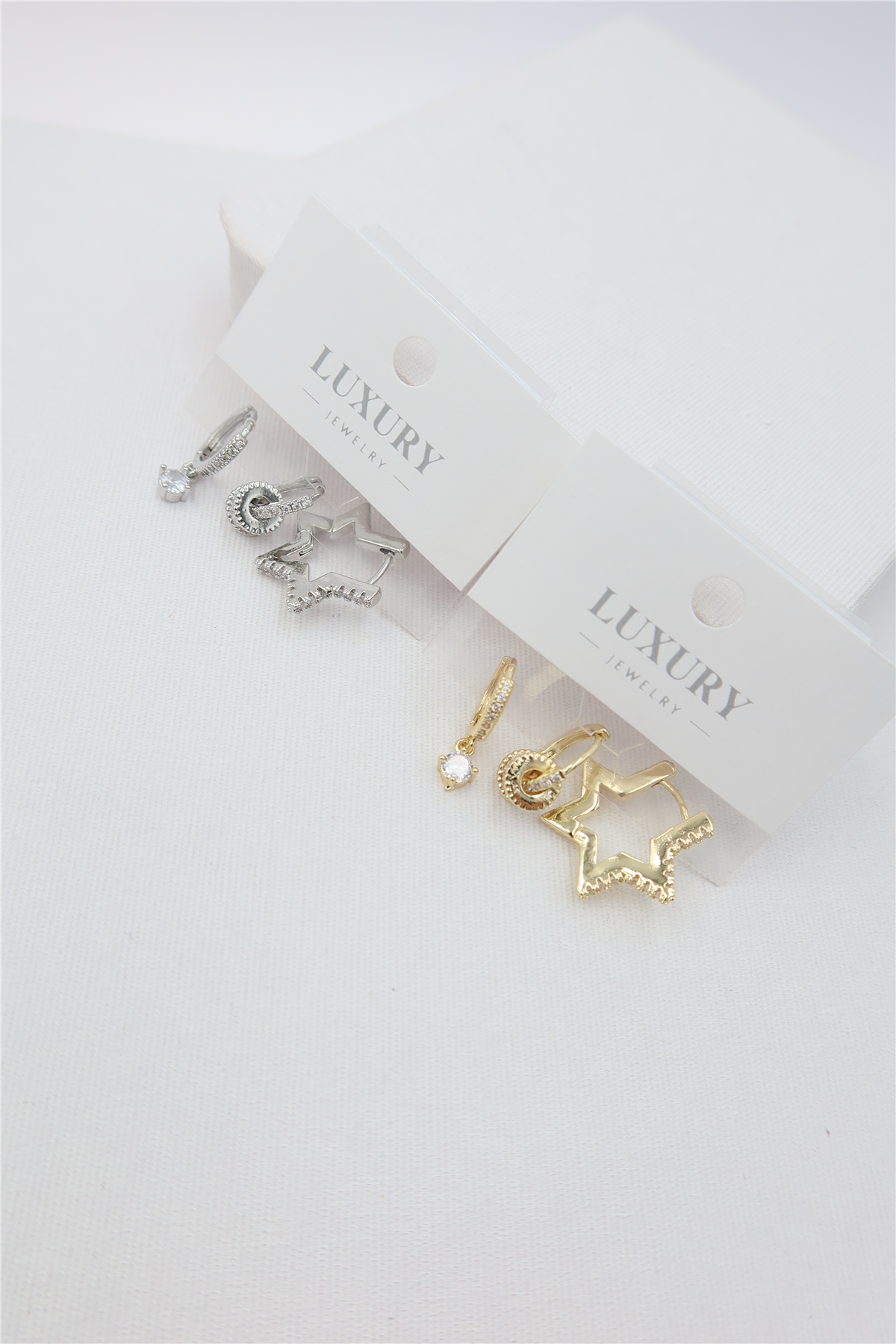 Luxury 3'lü Küpe Set
