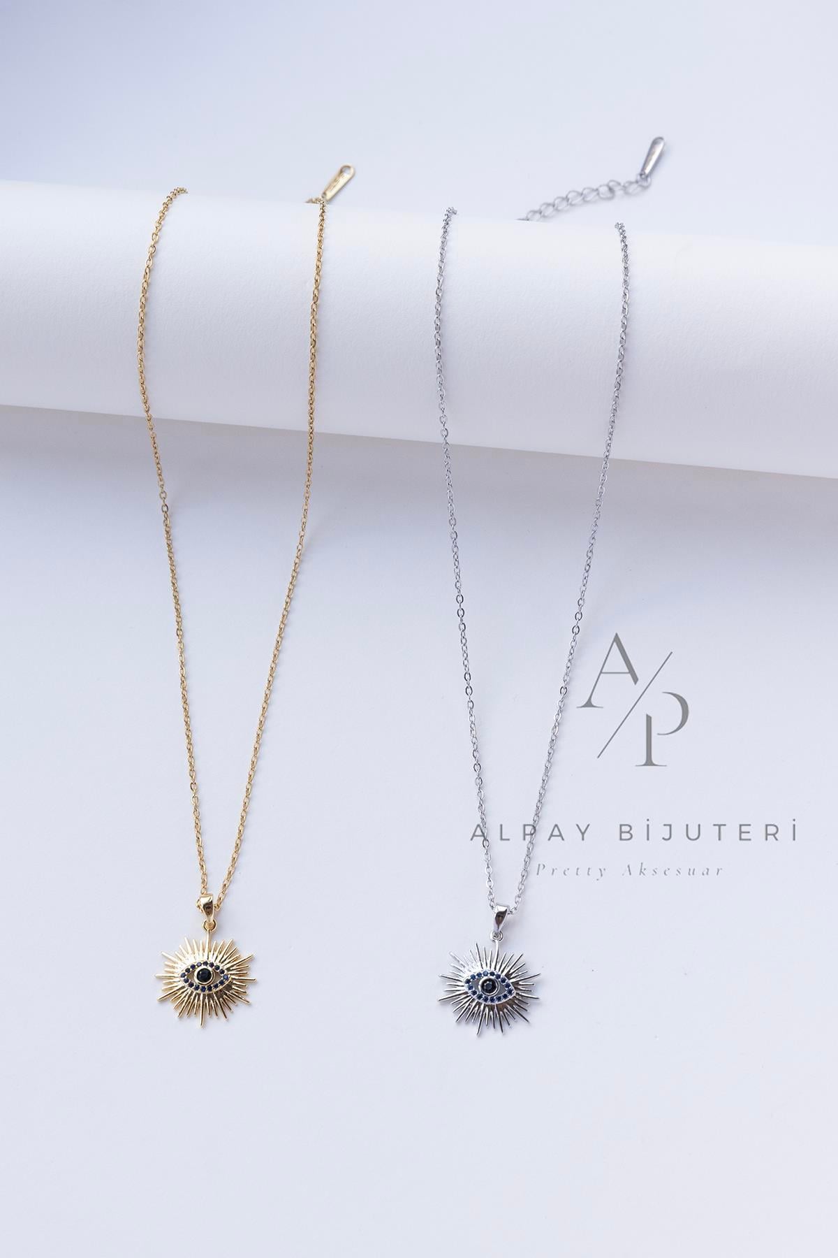 Göz Güneş Tasarım Çelik Kolye