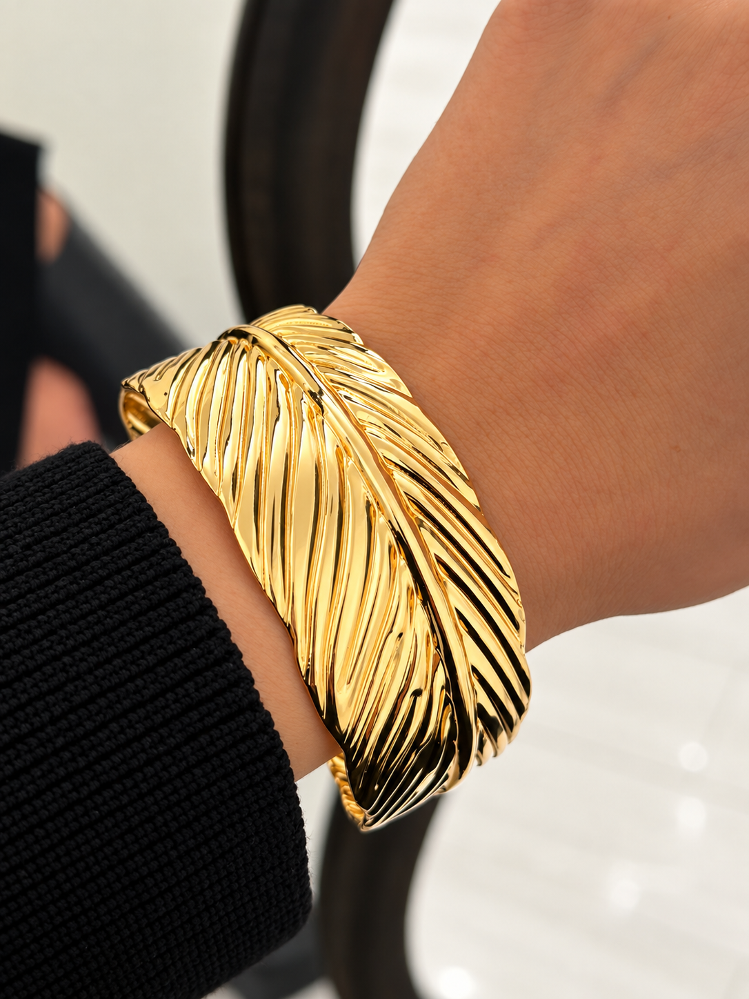 VIP Luxury Gold Kelepçe Bilezik