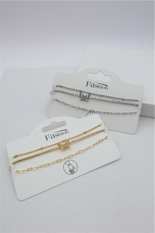 Luxury VIP Üçlü Kombin Bileklik