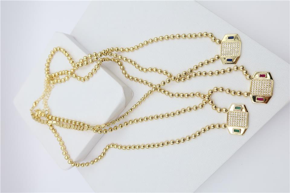 Luxury VIP Renkli Taş Kolye