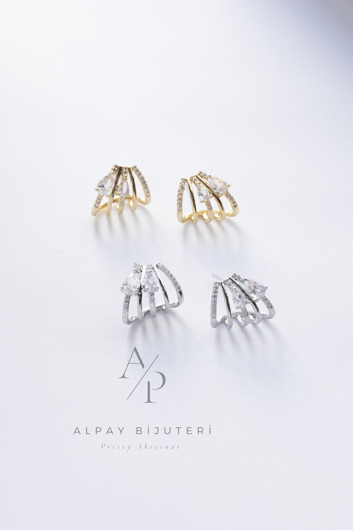 Zirkon Tasarım Küpe