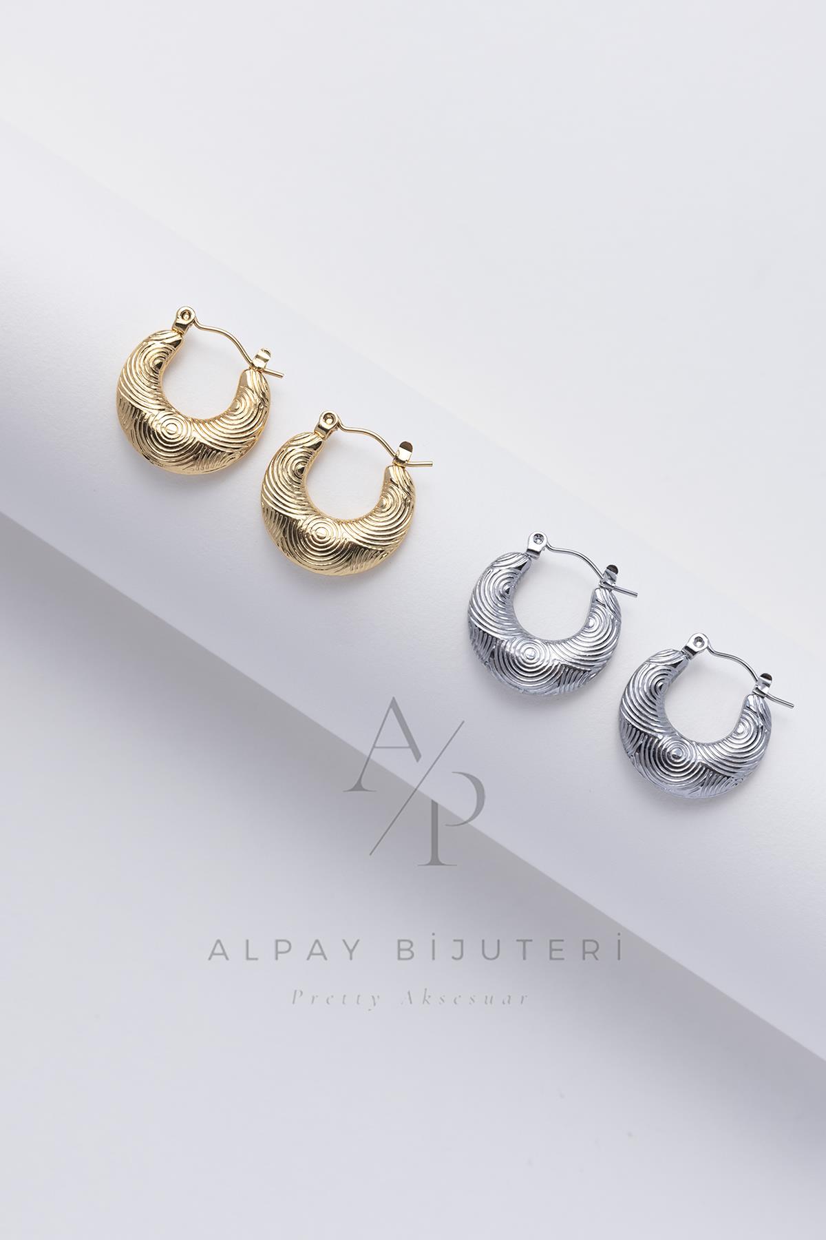 Kalın Halka Çelik Küpe