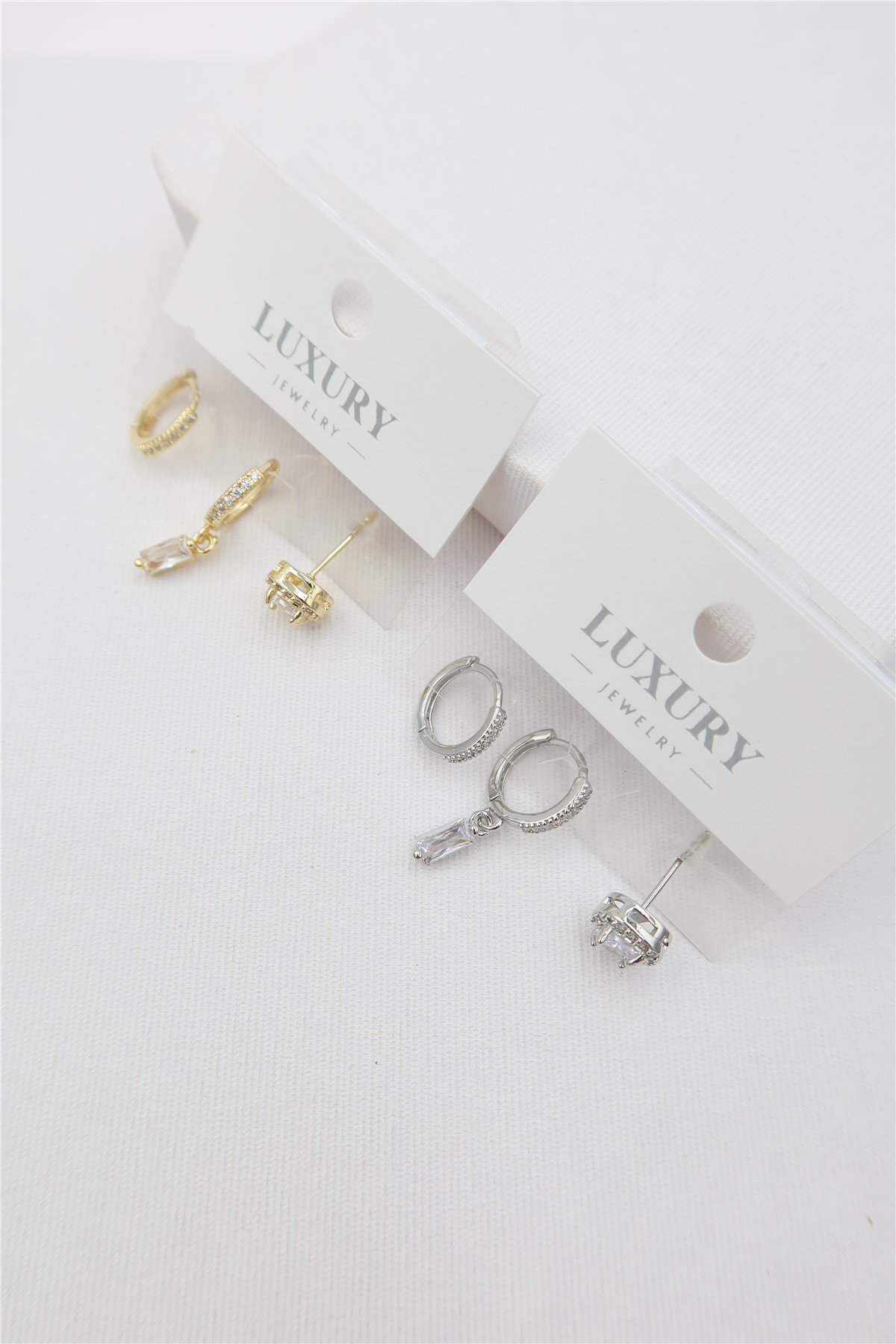 Luxury 3'lü Küpe Set