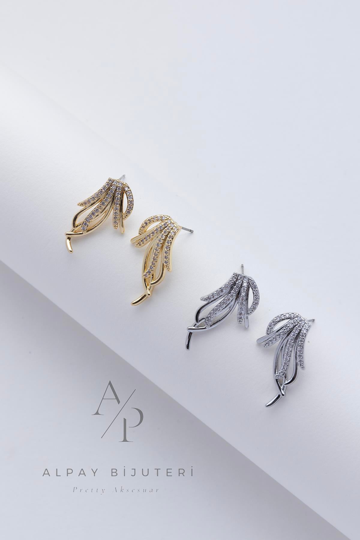 Zirkon Şık Tasarım Küpe 