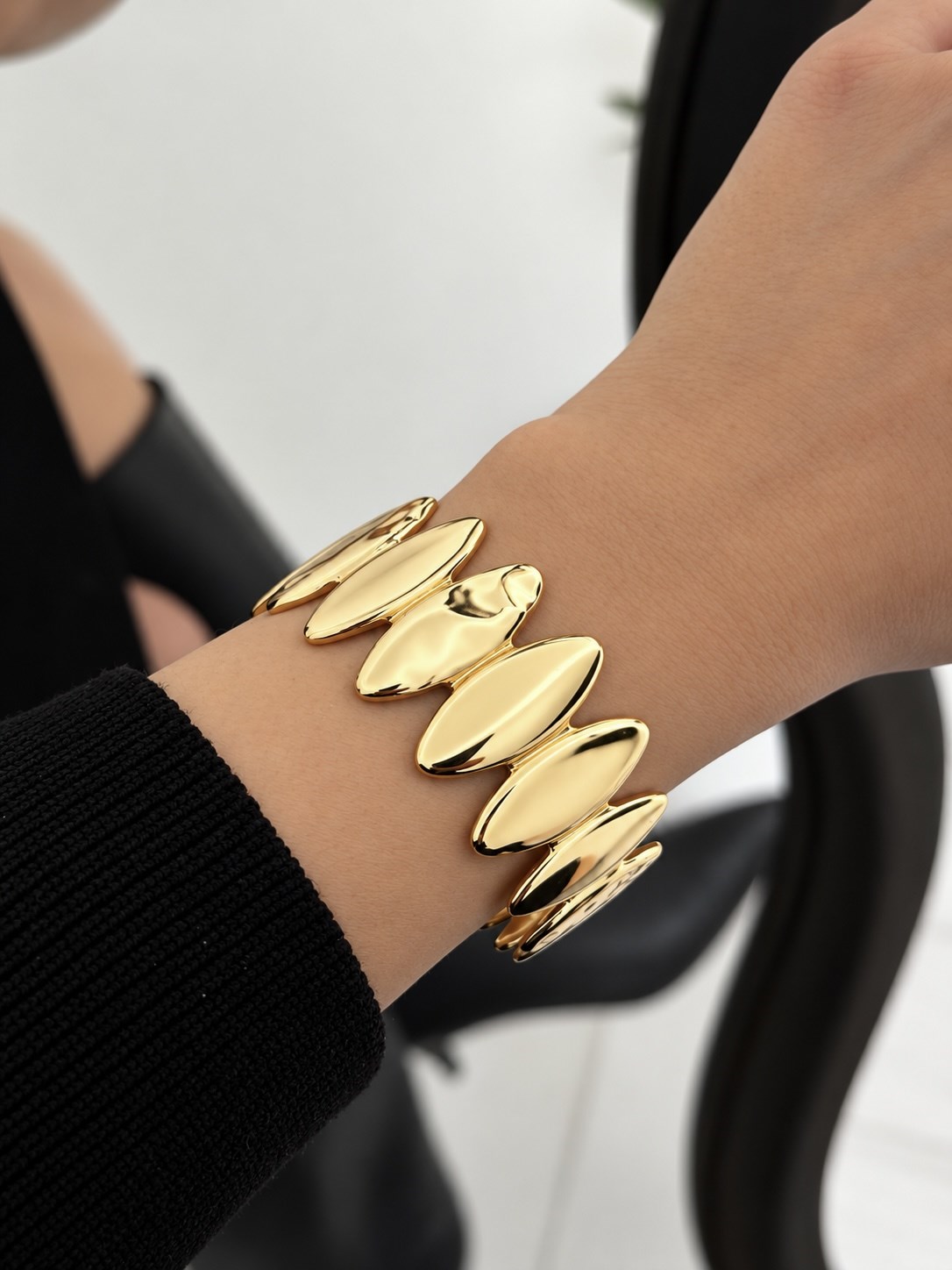 VIP Luxury Gold Kelepçe Bilezik