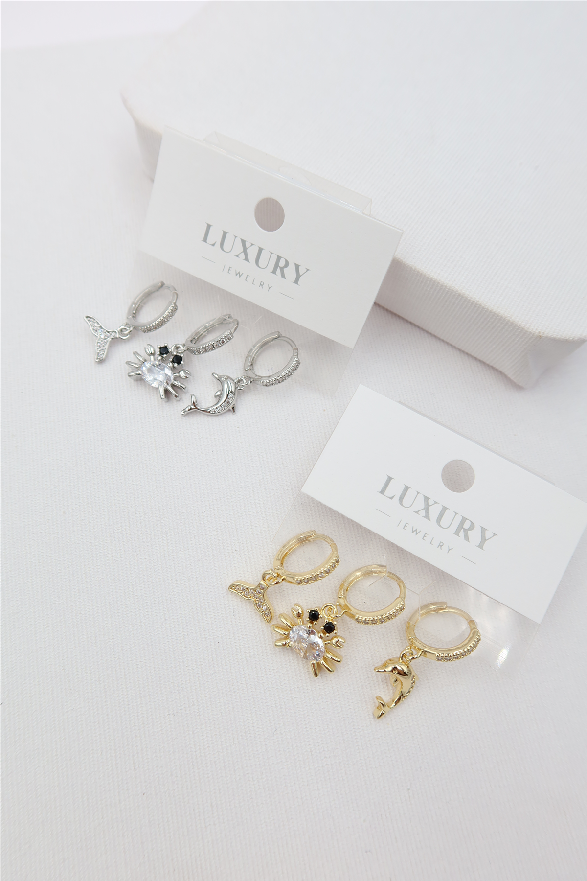 Luxury 3'lü Küpe Set