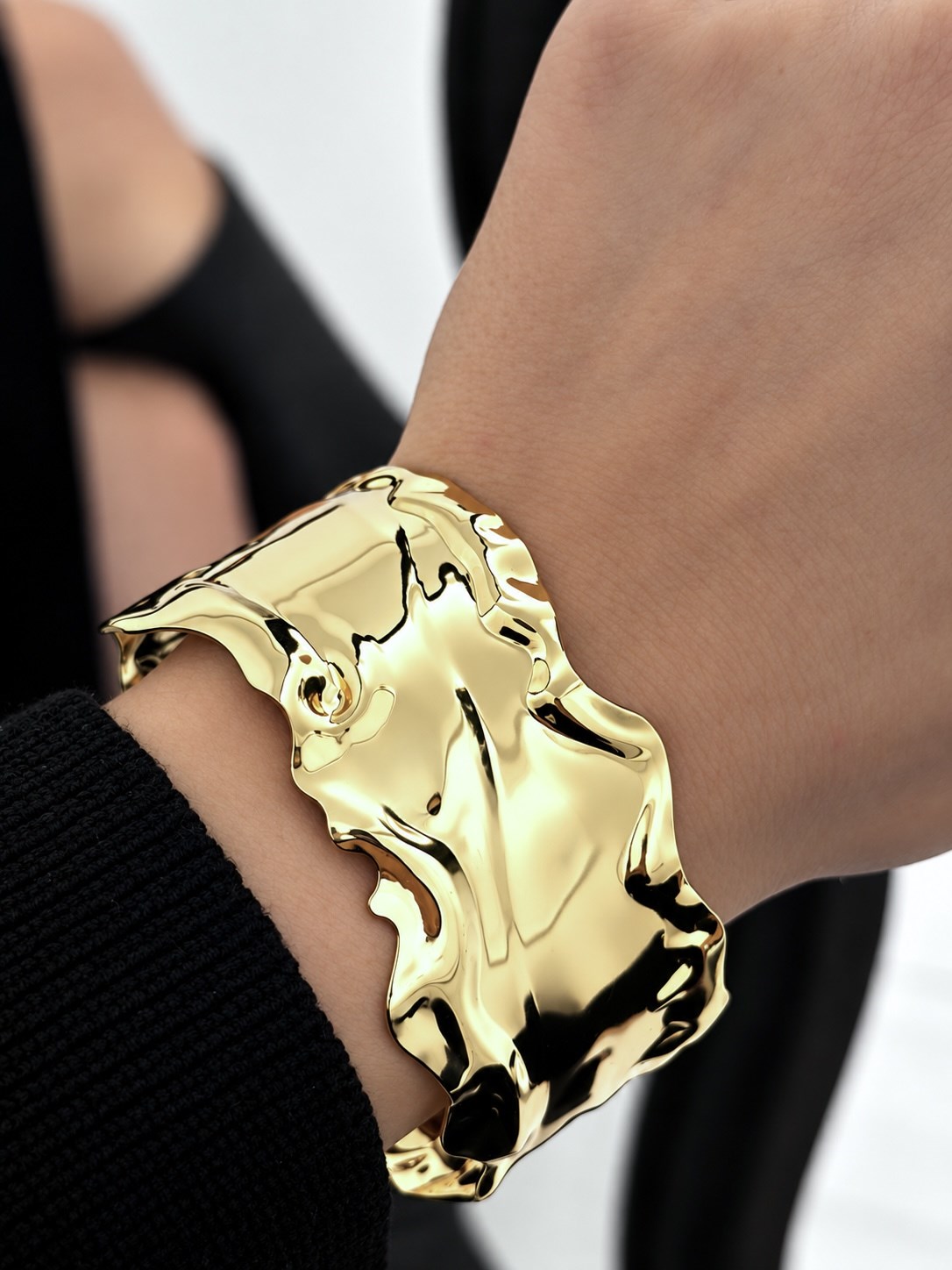 VIP Luxury Gold Kelepçe Bilezik