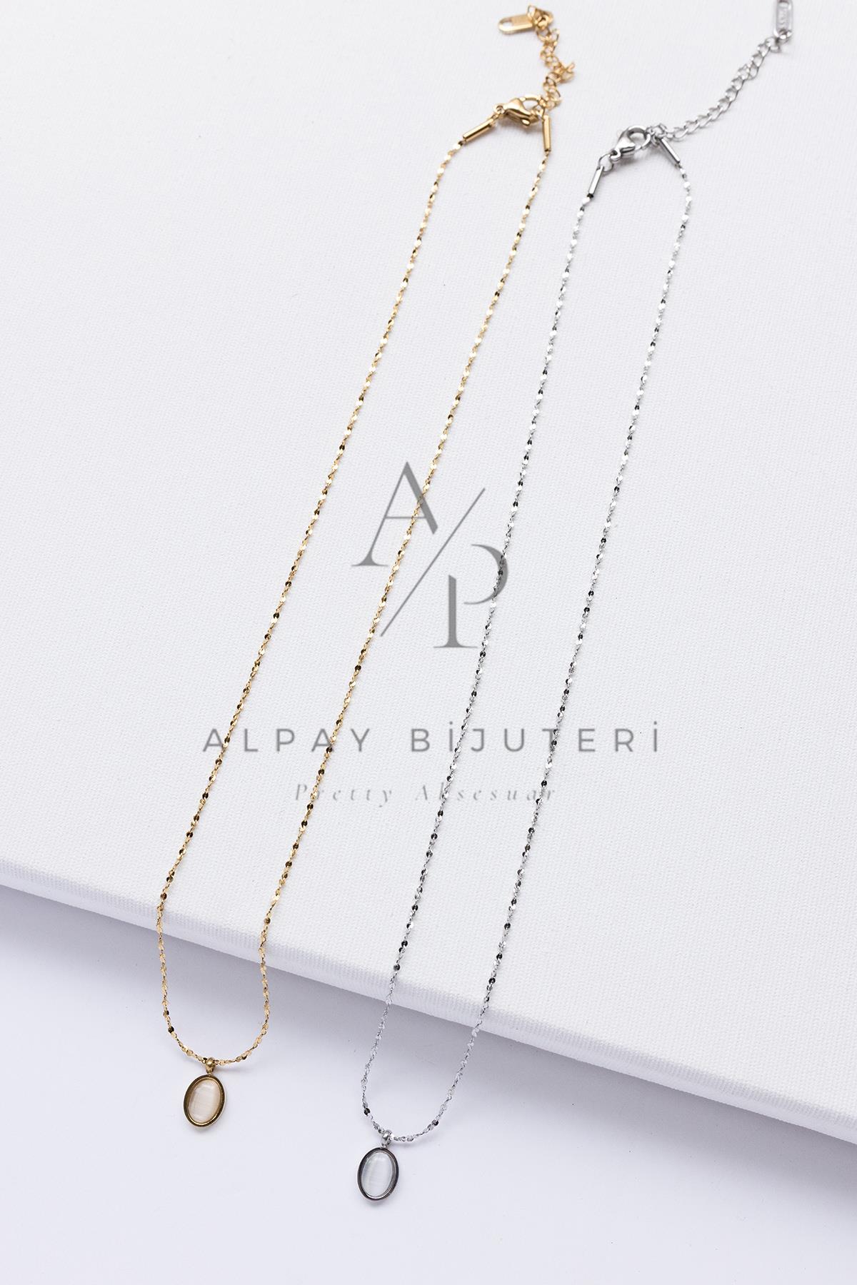 Şık Tasarım Çelik Kolye	