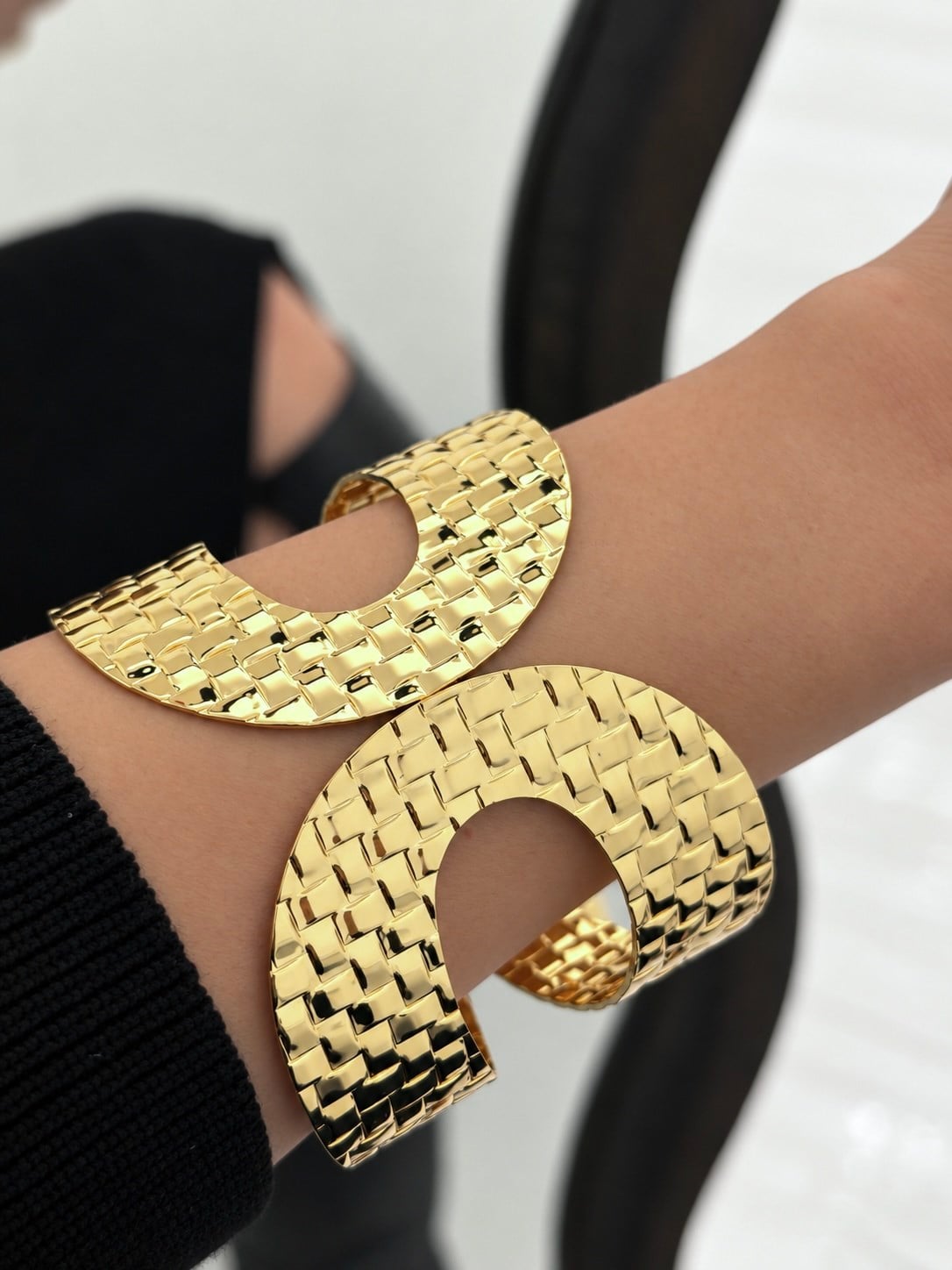 VIP Luxury Gold Kelepçe Bilezik