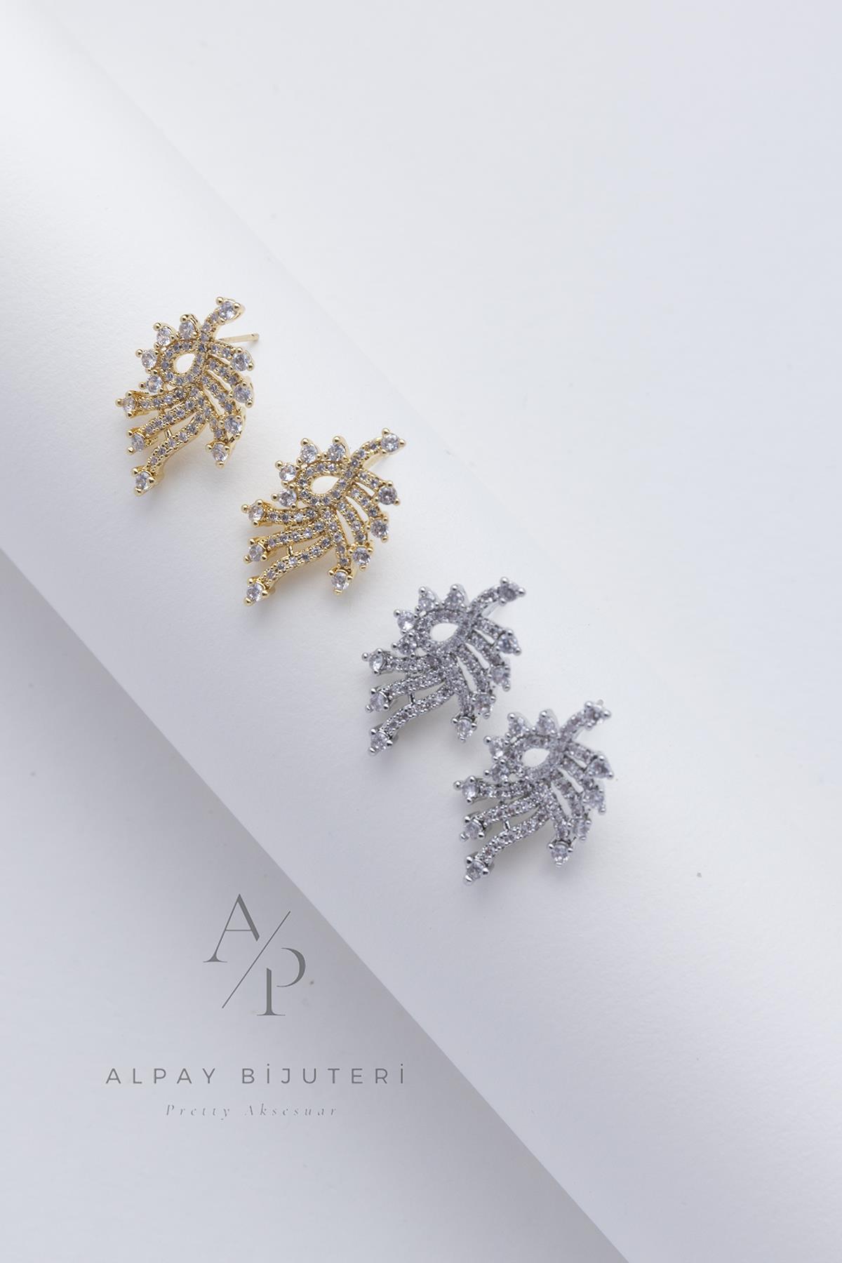 Zirkon Şık Tasarım Küpe