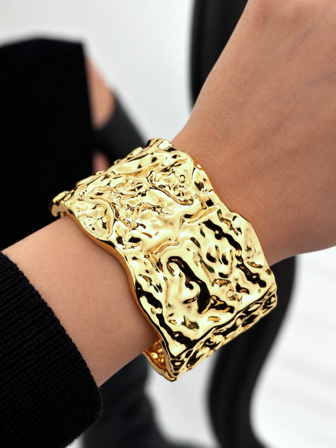 VIP Luxury Gold Kelepçe Bilezik