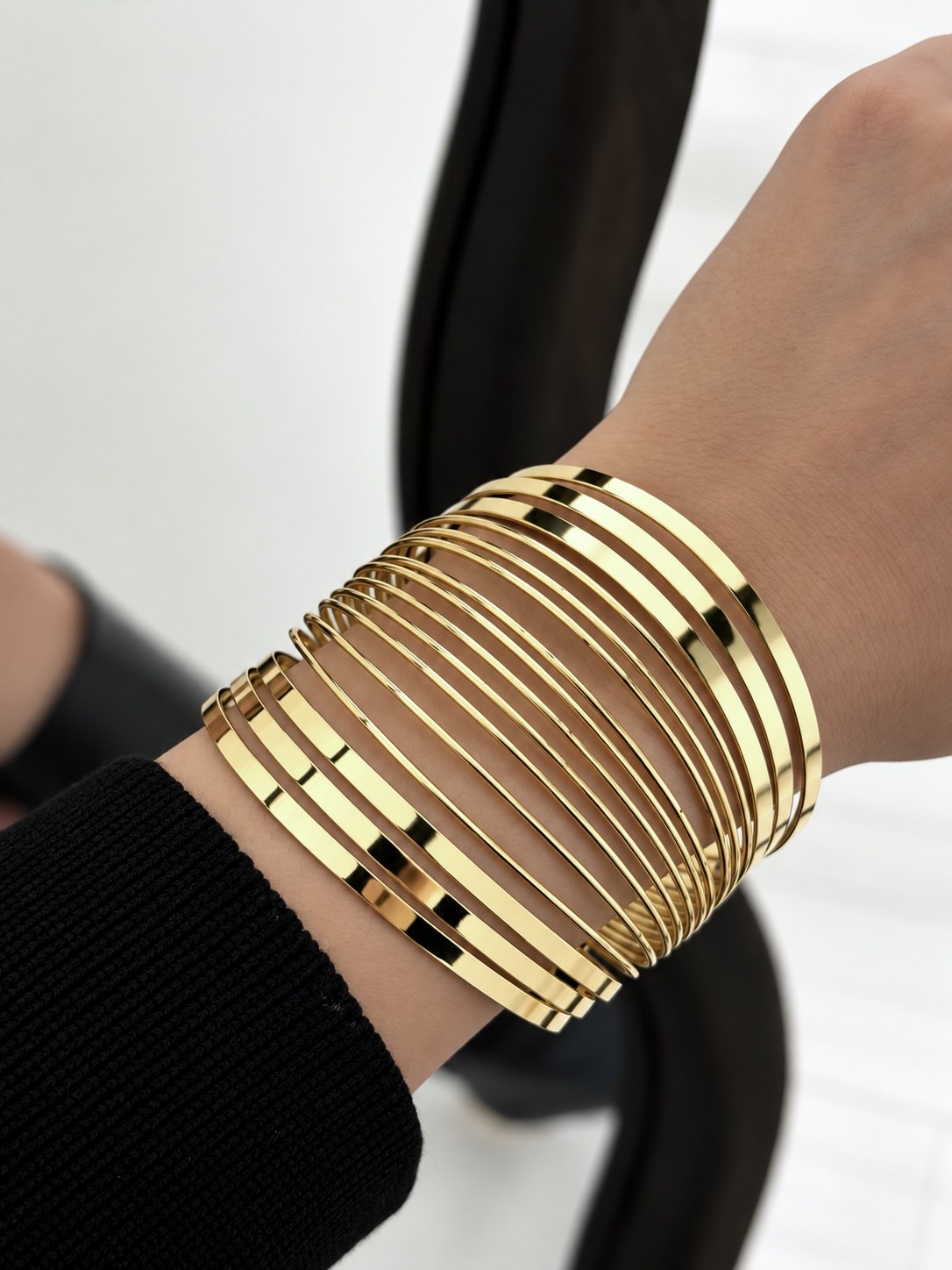 VIP Luxury Gold Kelepçe Bilezik