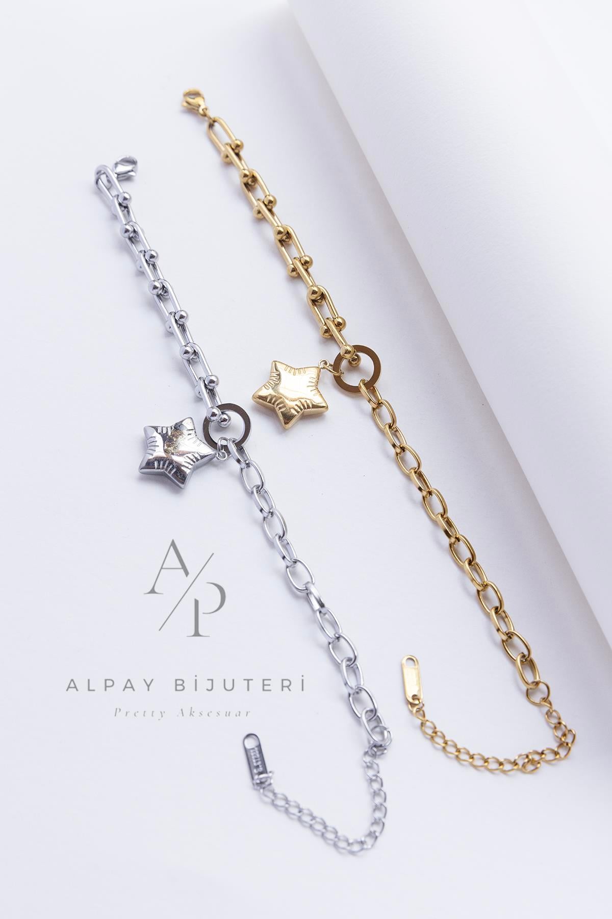 Yıldız Detay Çelik Bileklik