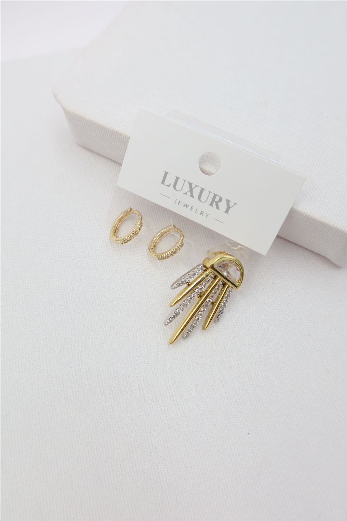 Luxury 3'lü Küpe Set