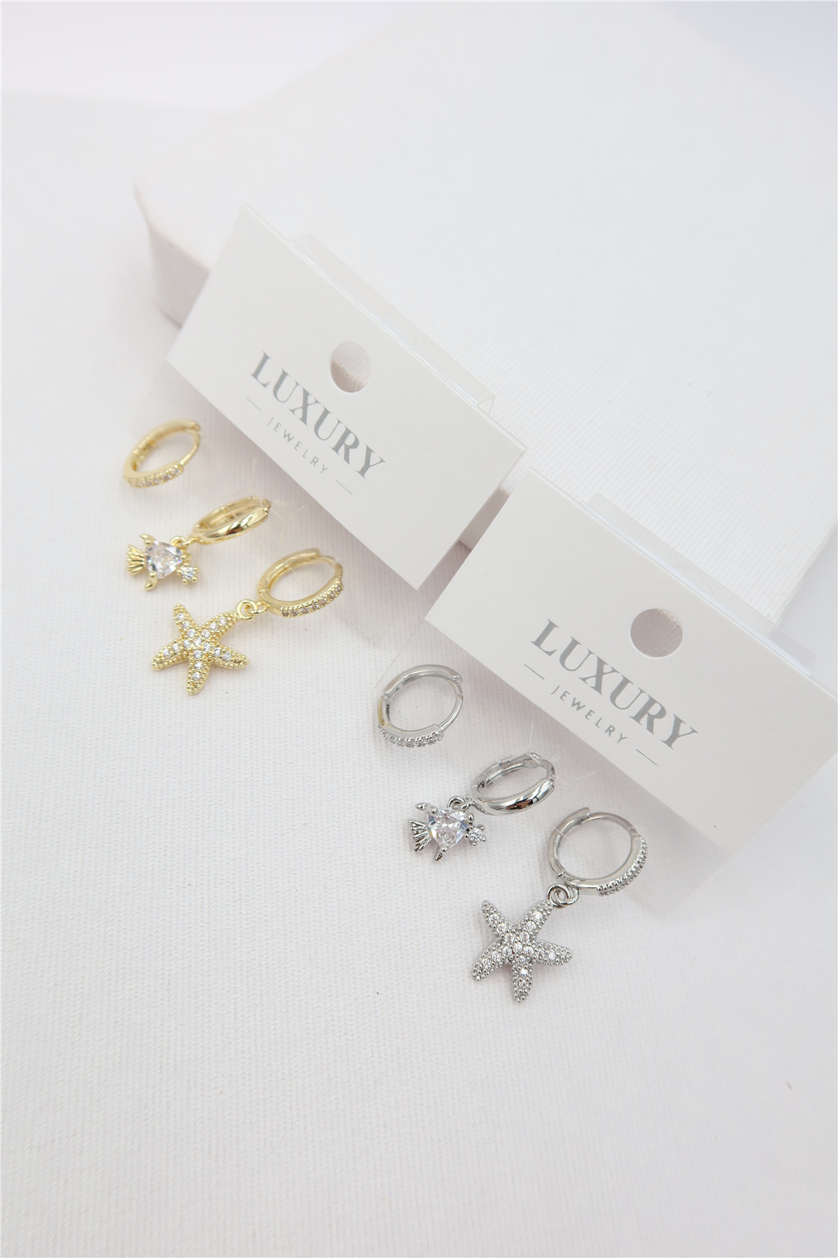 Luxury 3'lü Küpe Set