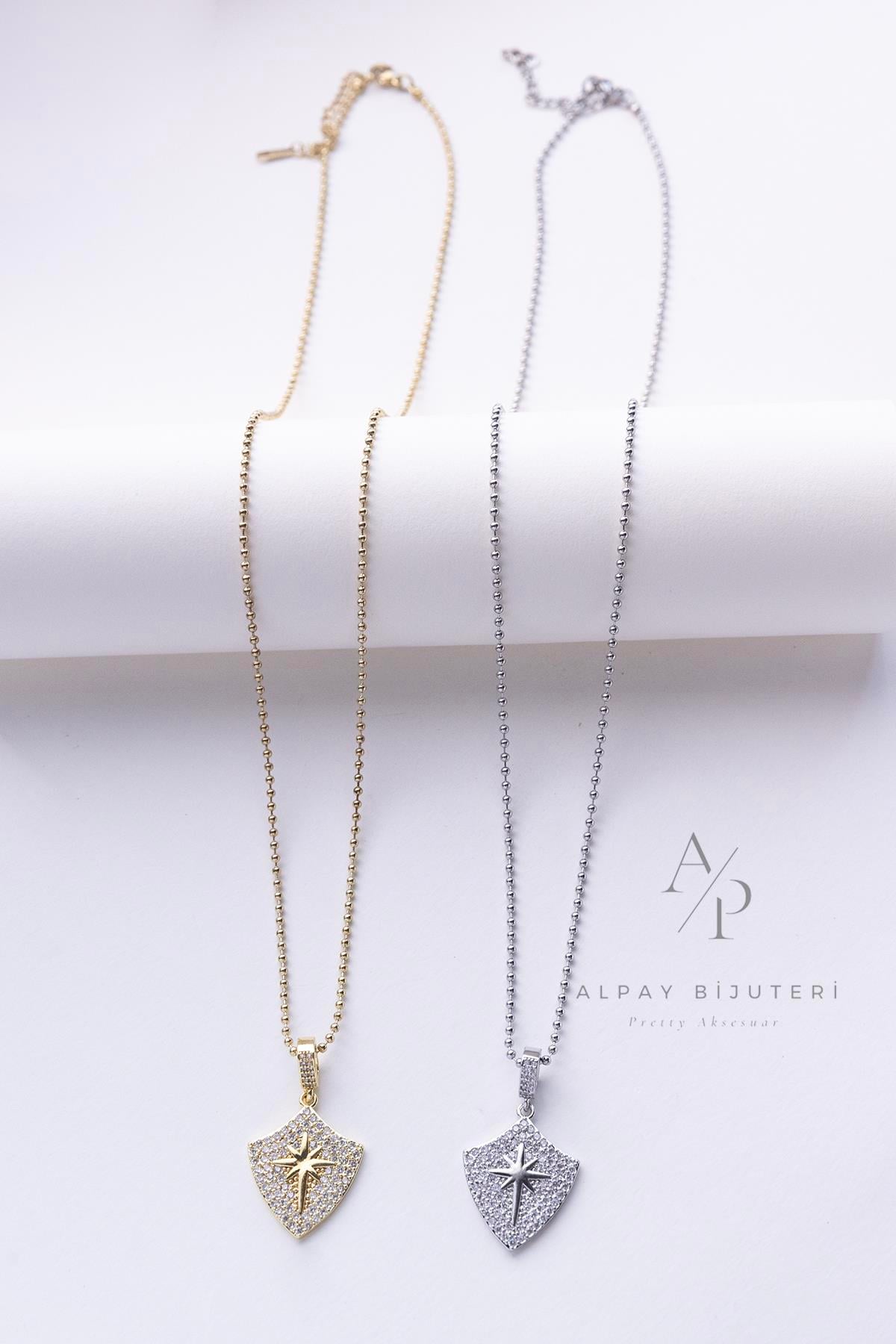 Rozet Sembol Çelik Kolye