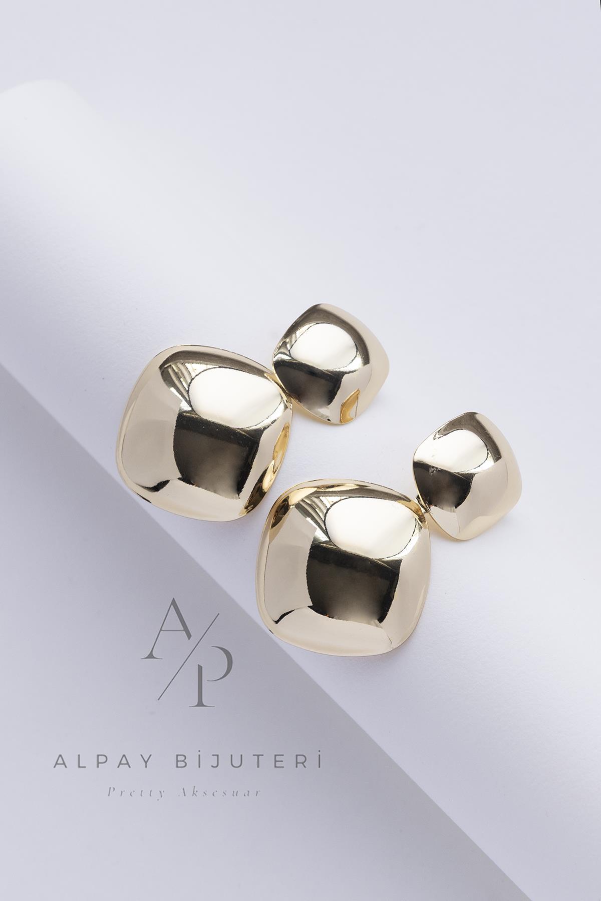 Kare Şık Tasarım Küpe