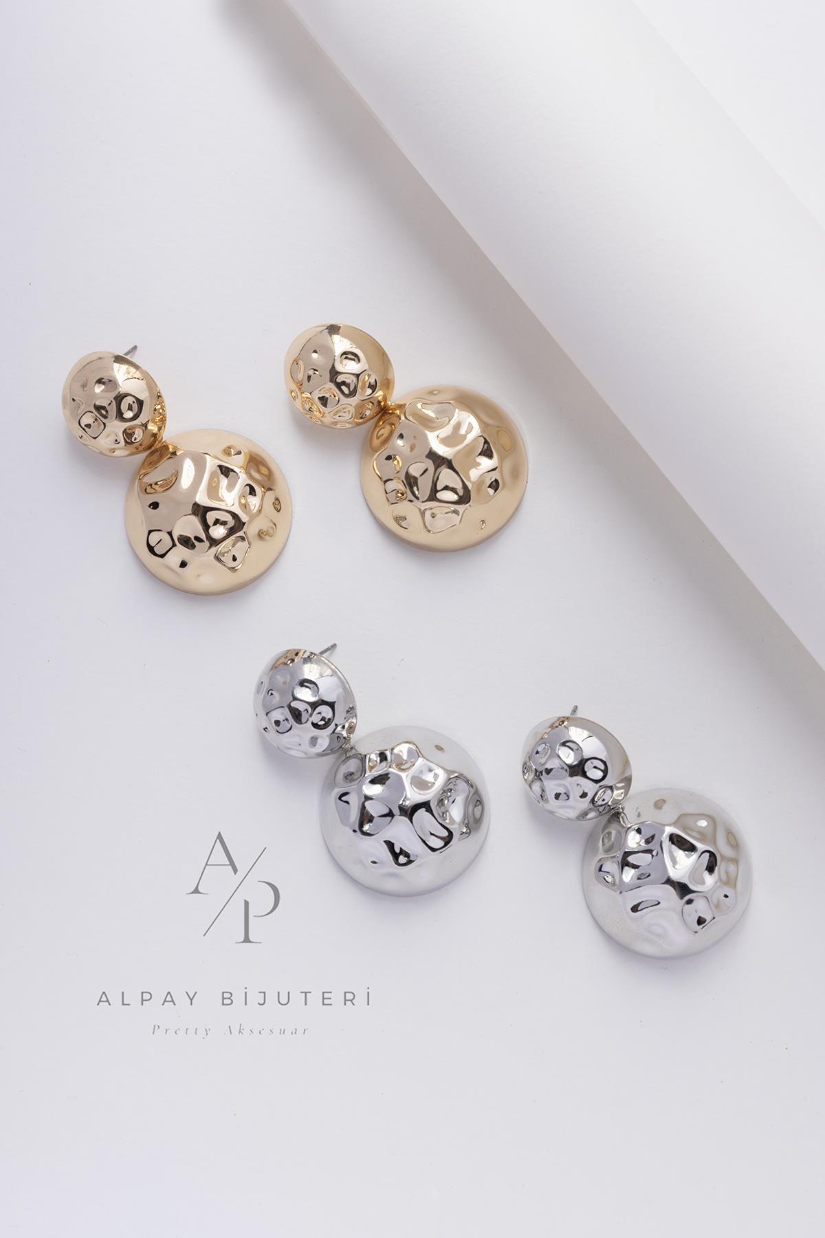 Yansıma Yuvarlak Tasarım Küpe