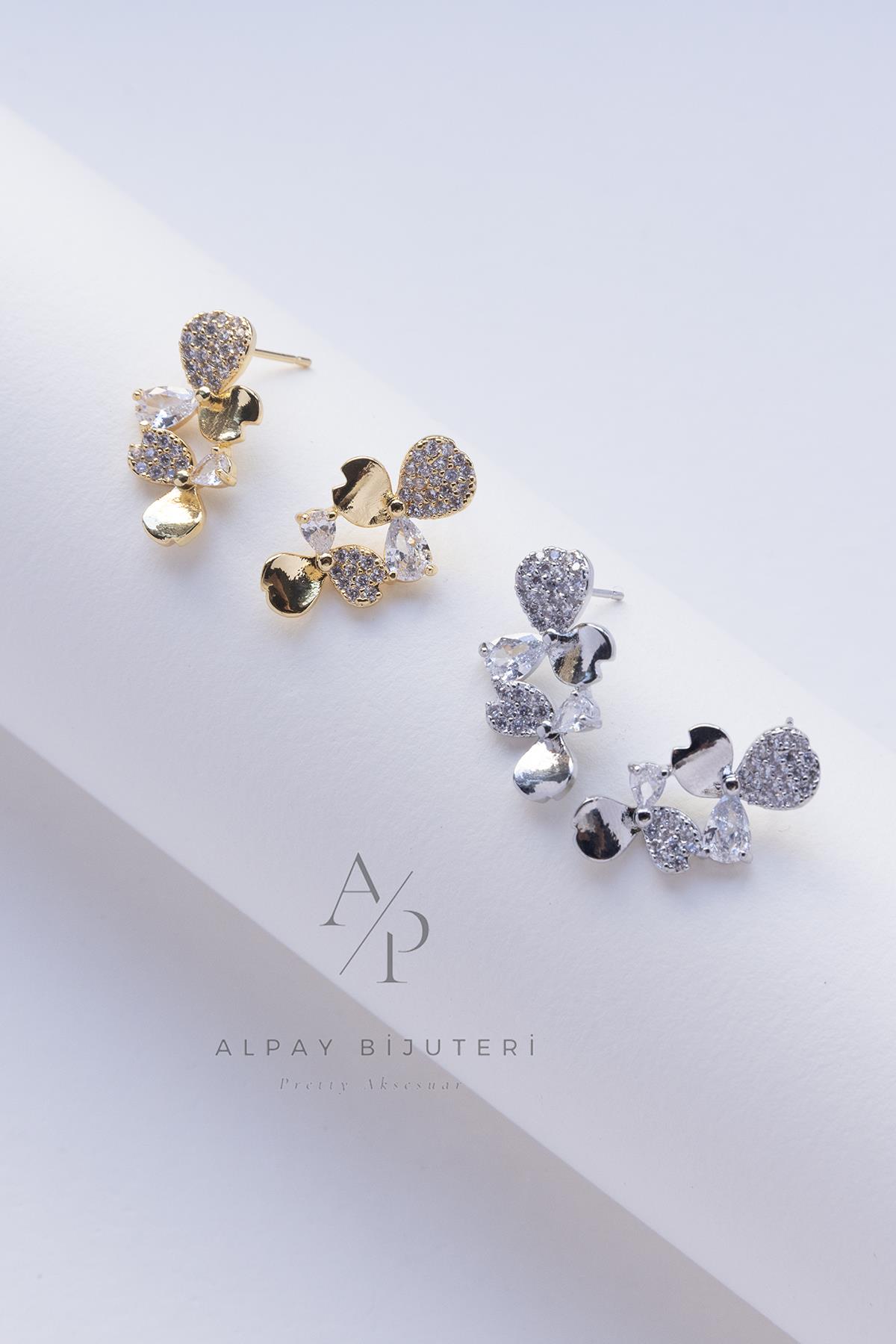 Zirkon Şık Tasarım Küpe