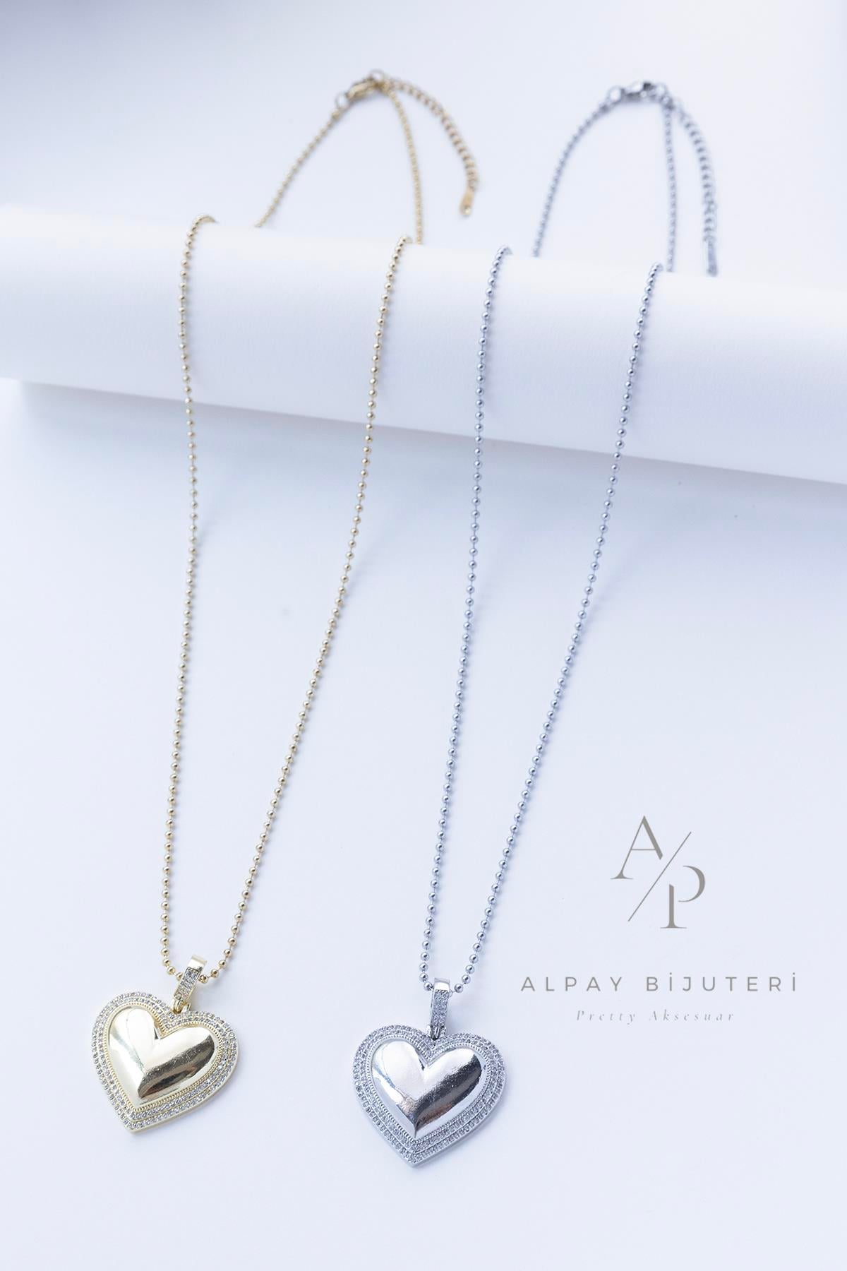 Kalp Model Sembol Çelik Kolye