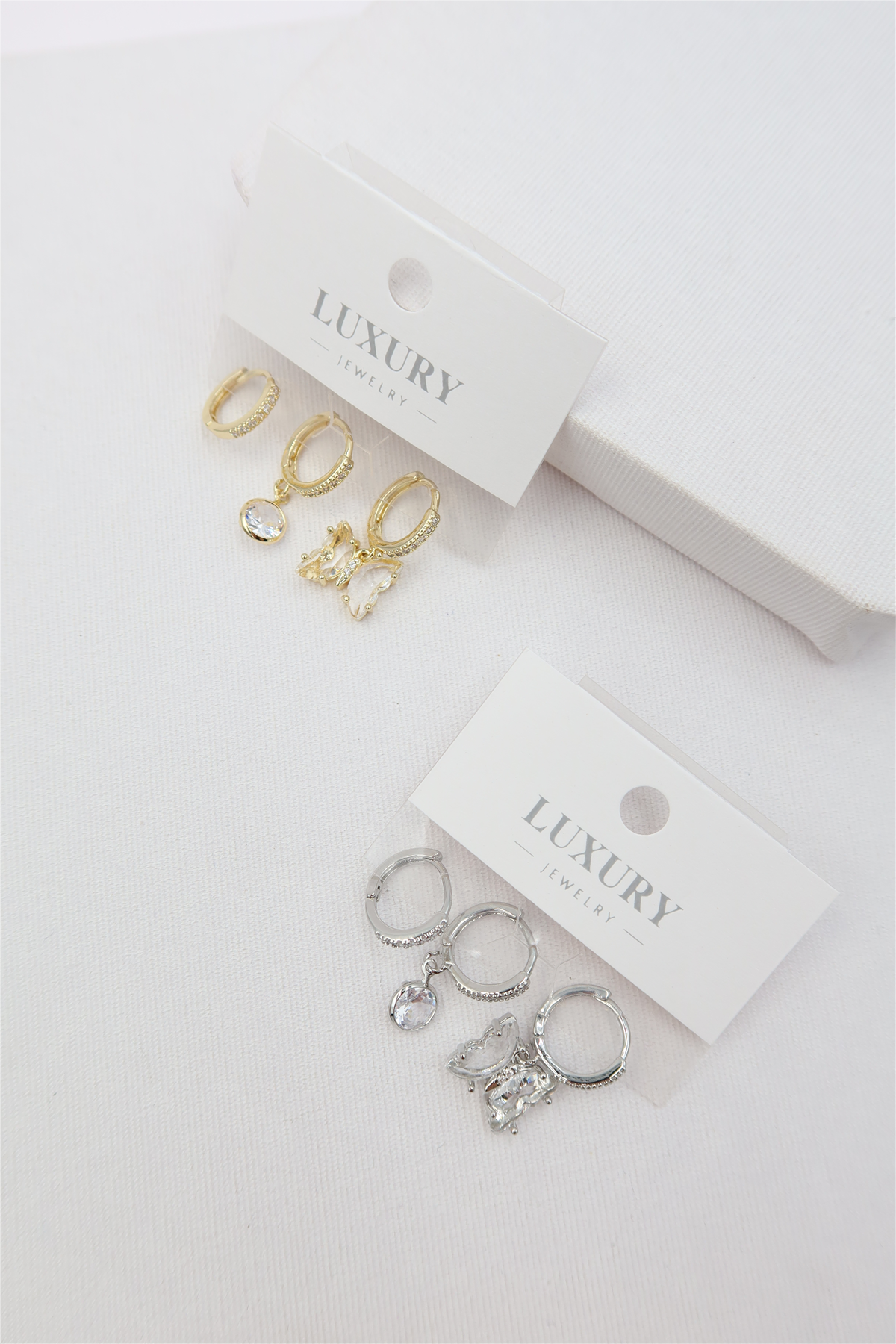 Luxury 3'lü Küpe Set