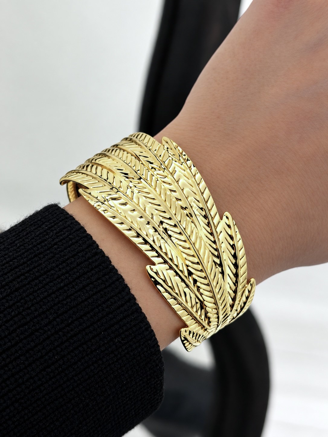 VIP Luxury Gold Kelepçe Bilezik