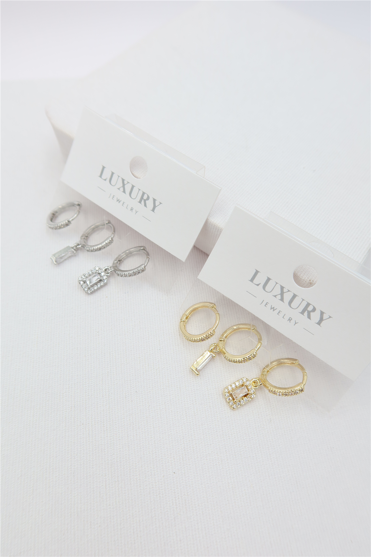 Luxury 3'lü Küpe Set