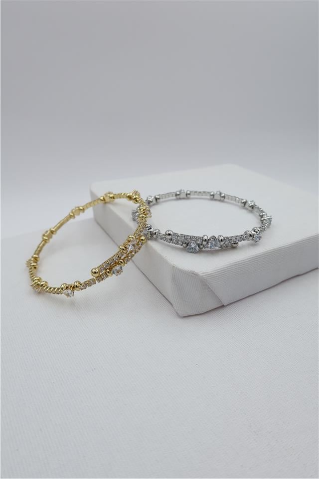 Çelik Taş Detaylı Bilezik