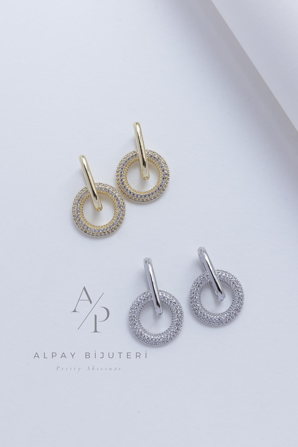 Zirkon Halka Detay Küpe