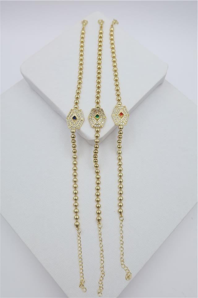 Luxury VIP Renkli Taş Bileklik