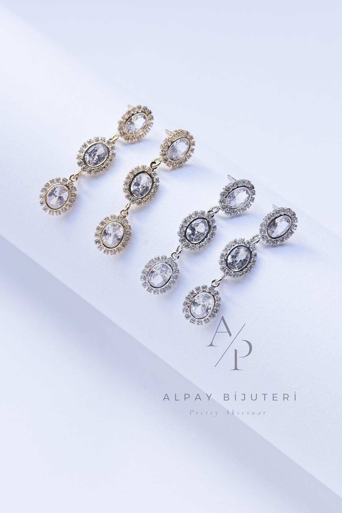 Zirkon Tasarım Küpe