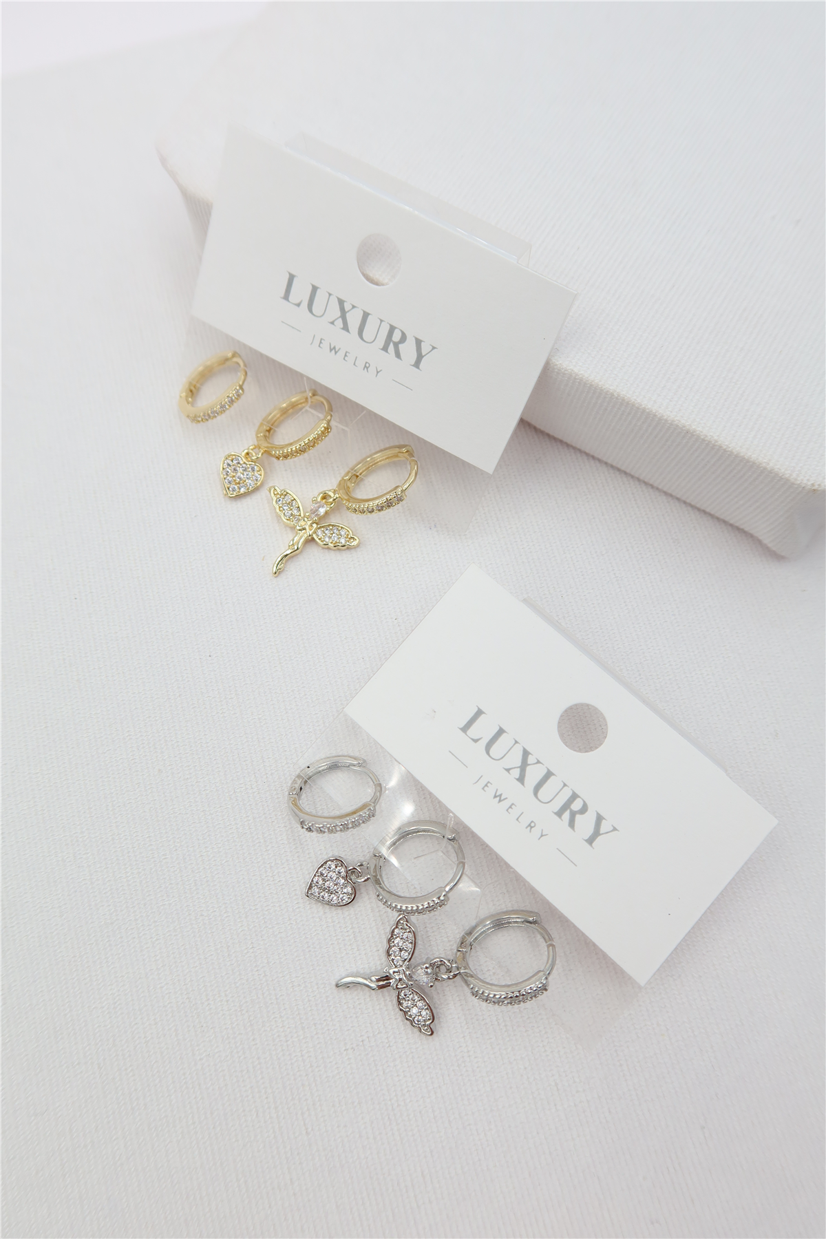 Luxury 3'lü Küpe Set