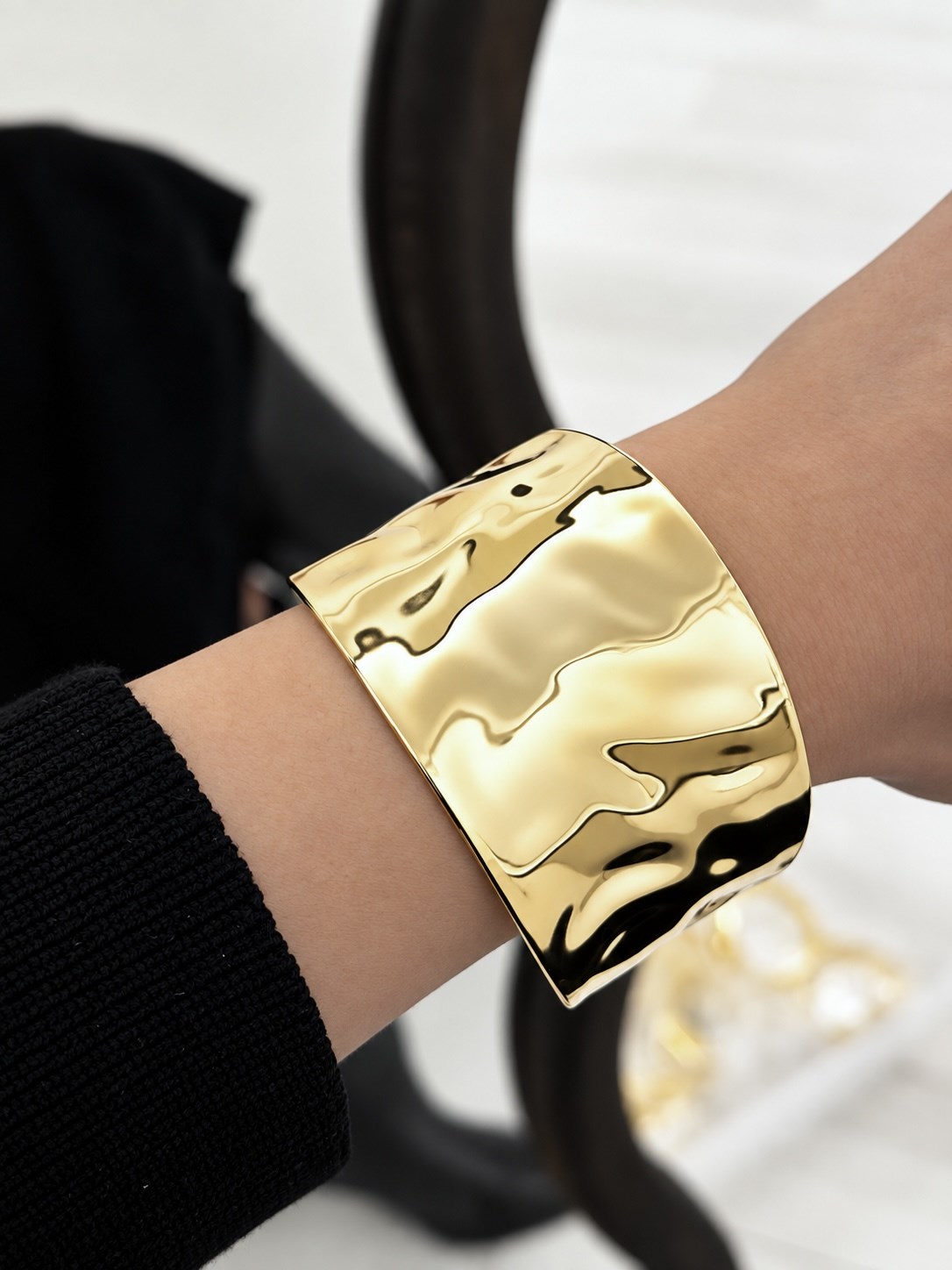 VIP Luxury Gold Kelepçe Bilezik
