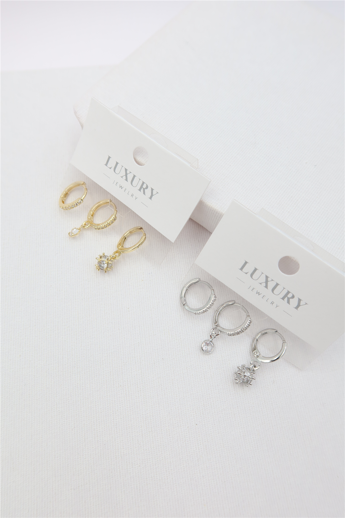 Luxury 3'lü Küpe Set