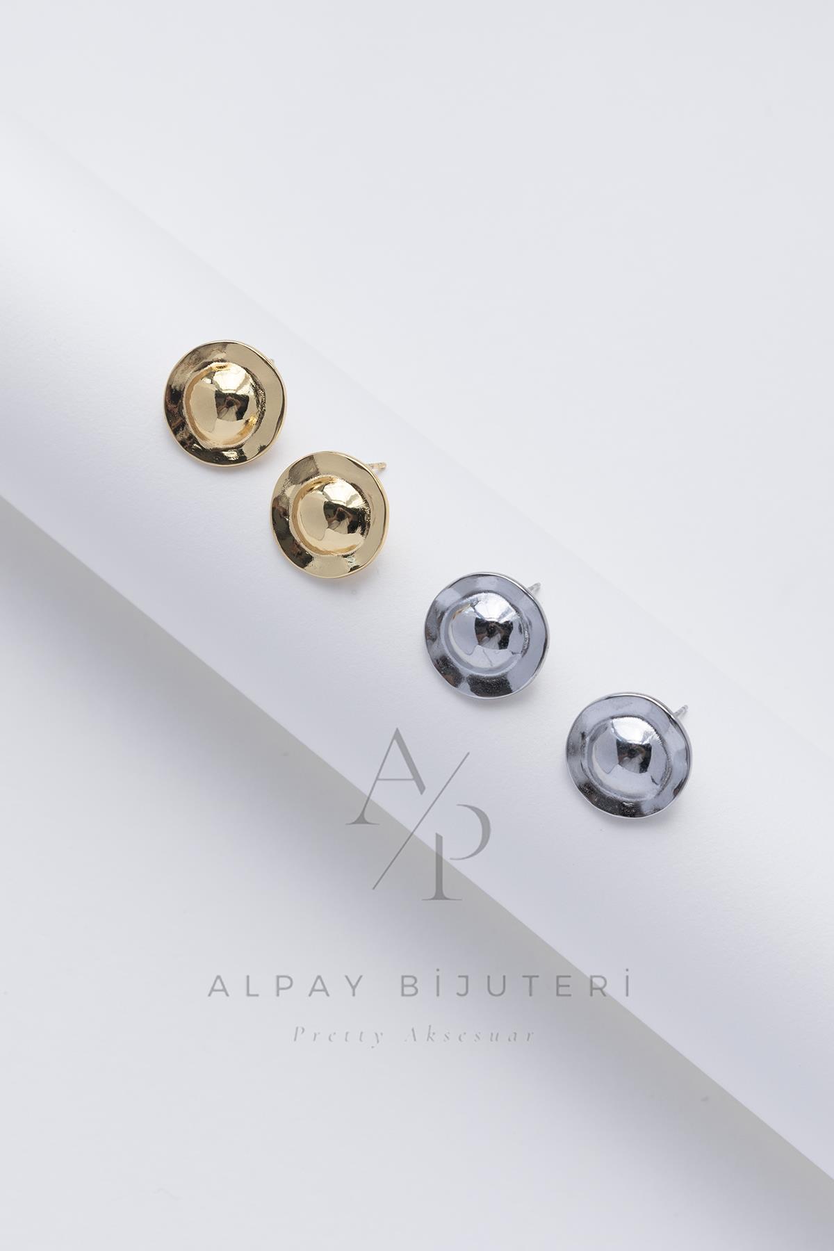 Yuvarlak Tasarım Çelik Küpe