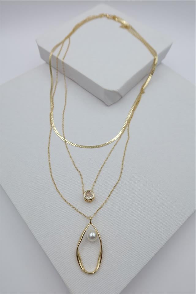 Luxury VIP Üçlü Kombin Kolye