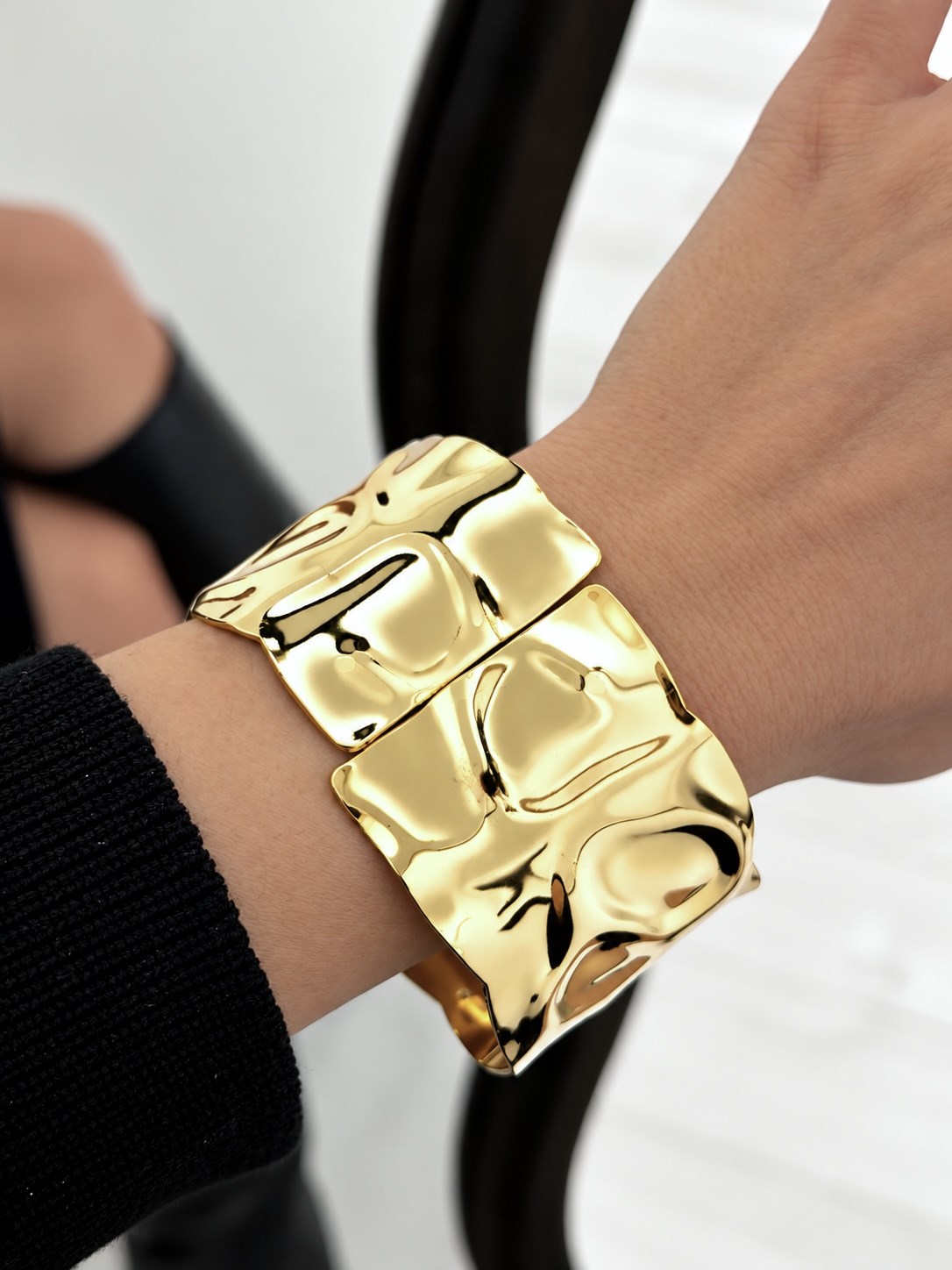 VIP Luxury Gold Kelepçe Bilezik
