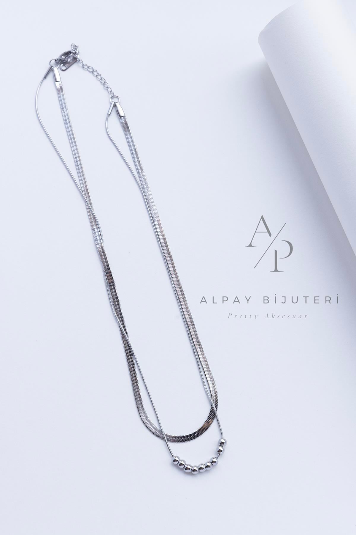 İtalyan Zincirli Model Çelik Kolye